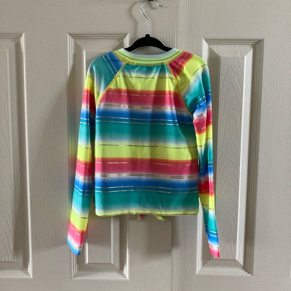 Nautica Girls Striped UV Protection Bathing Suit - Picture 4 of 12